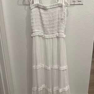 Love Tree White Smocked Maxi Dress